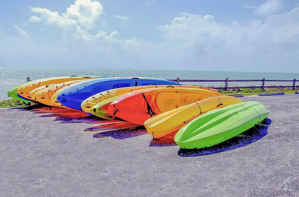 kayaks for flirting with the ocean